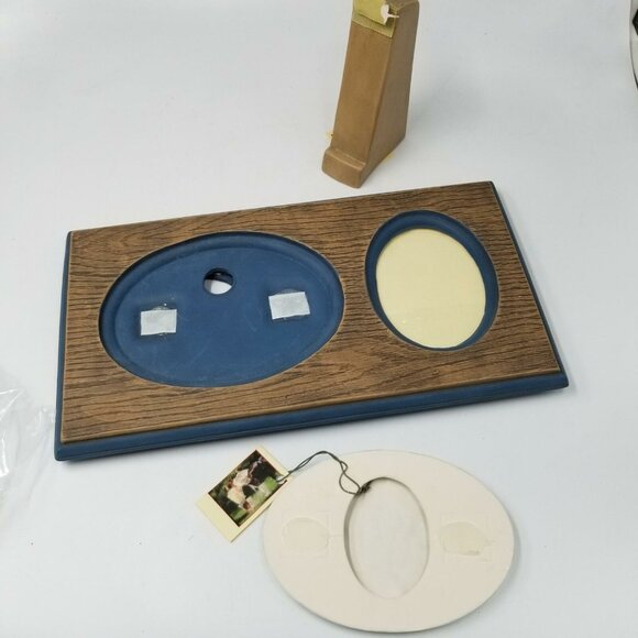 Ceramic Photo Frame Easel Green Brown Happy Anniversary Gift NEW - Picture 4 of 5